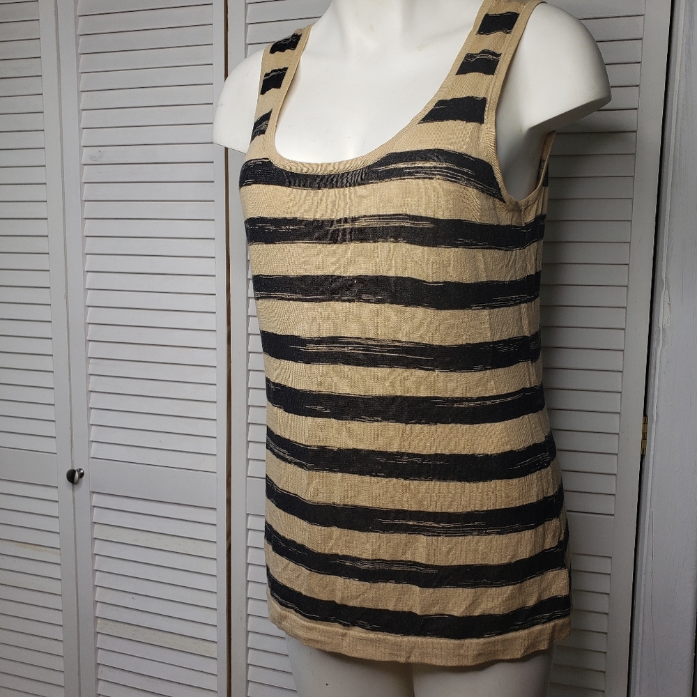 Michael Kors Linen and cotton striped tank size S
